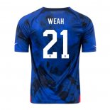 Maglia Stati Uniti Giocatore Weah Away 2022