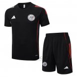 Tuta da Track Ajax Manica Corta 2025-2026 Nero - Pantaloncini