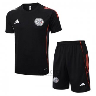 Tuta da Track Ajax Manica Corta 2025-2026 Nero - Pantaloncini
