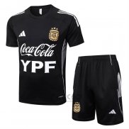 Tuta da Track Argentina Manica Corta 2025-2026 Nero - Pantaloncini