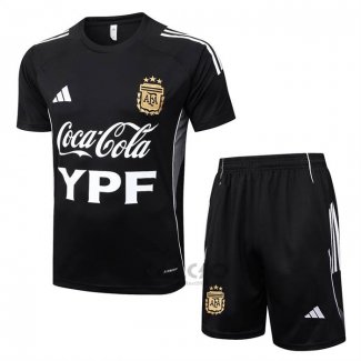 Tuta da Track Argentina Manica Corta 2025-2026 Nero - Pantaloncini