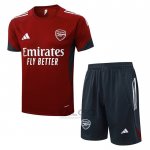 Tuta da Track Arsenal Manica Corta 2025-2026 Rosso - Pantaloncini