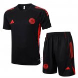 Tuta da Track Bayern Monaco Manica Corta 2025-2026 Nero - Pantaloncini
