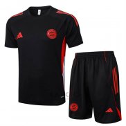 Tuta da Track Bayern Monaco Manica Corta 2025-2026 Nero - Pantaloncini