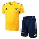 Tuta da Track Boca Juniors Manica Corta 2025-2026 Giallo - Pantaloncini