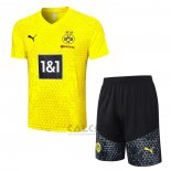 Tuta da Track Borussia Dortmund Manica Corta 2023-2024 Giallo - Pantaloncini