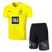 Tuta da Track Borussia Dortmund Manica Corta 2023-2024 Giallo - Pantaloncini