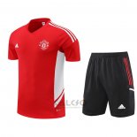 Tuta da Track Manchester United Manica Corta 2022-2023 Rosso - Pantaloncini