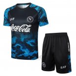 Tuta da Track Napoli Manica Corta 2024-2025 Blu - Pantaloncini