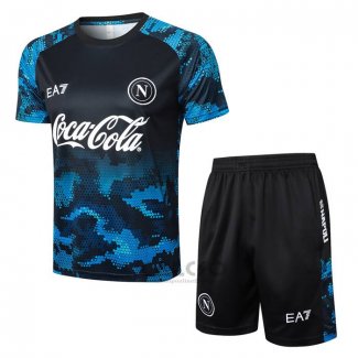 Tuta da Track Napoli Manica Corta 2024-2025 Blu - Pantaloncini