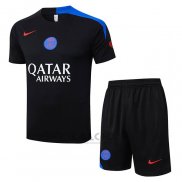 Tuta da Track Paris Saint-Germain Manica Corta 2025-2026 Nero - Pantaloncini