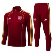 Tuta da Track di Felpa Arsenal Bambino 2025-2026 Rosso Giallo
