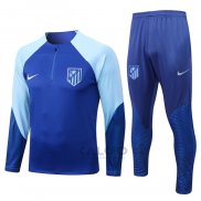 Tuta da Track di Felpa Atletico Madrid 2022-2023 Blu