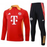 Tuta da Track di Felpa Bayern Monaco Bambino 2024-2025 Rosso