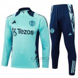 Tuta da Track di Felpa Manchester United Bambino 2024-2025 Verde