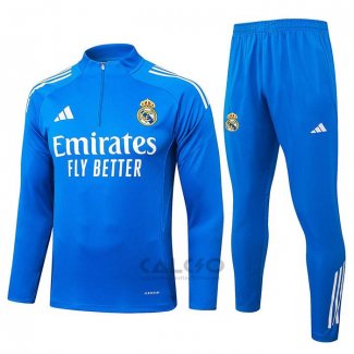 Tuta da Track di Felpa Real Madrid 2025-2026 Blu