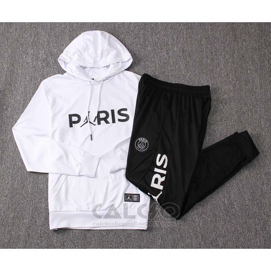 Tuta da Track Cappuccio Paris Saint-Germain Jordan Bambino 2018-2019 Bianco
