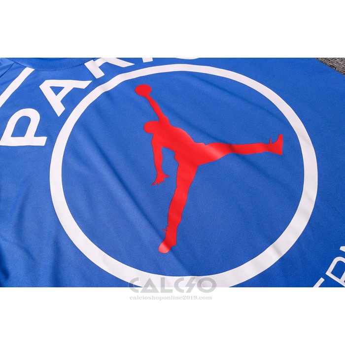 Tuta da Track Paris Saint-Germain Jordan Manica Corta 2020-2021 Blu